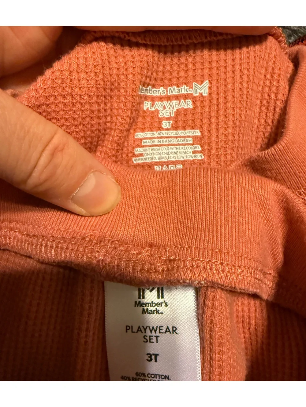 Kids Coral Waffle Jogger Set - Cozy Sweatshirt & Sweatpants